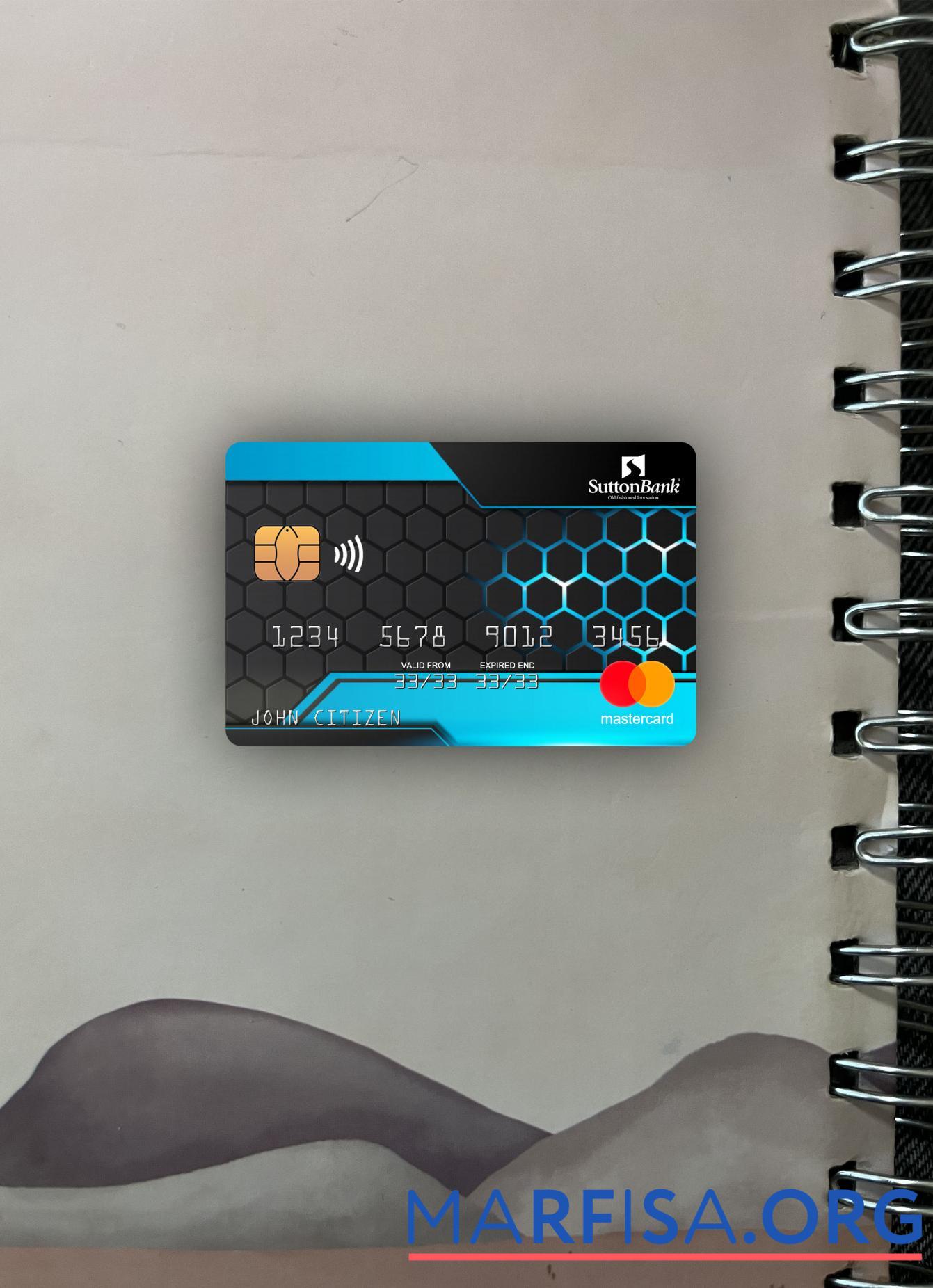 Blank USA Sutton bank mastercard photolook front sample